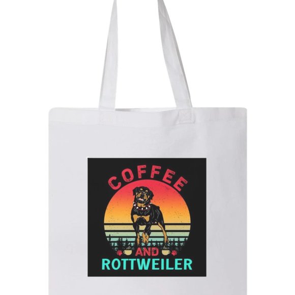COFFEE AND ROTTWEILER DOG LOVER DESIGN - Picture 1 of 1